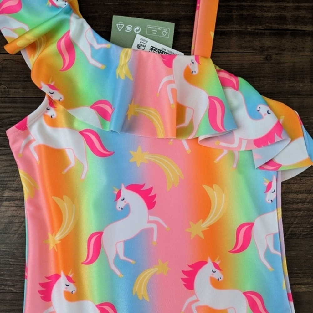 NWT H&M Unicorn Ruffle Swimsuit